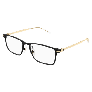 MONT BLANC MB0396ON 001 Black Gold Men's 54 mm Eyeglasses