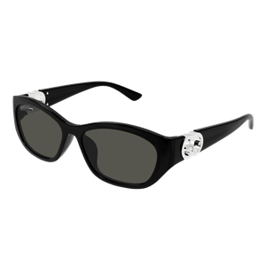 GUCCI GG1826SK 001 Black Grey Women's Large 57 mm Sunglasses