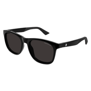 MONT BLANC MB0400S 001 Black Grey Men's Extra Large 55 mm Sunglasses