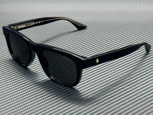 MONT BLANC MB0421S 001 Black Grey Men's Medium 53 mm Sunglasses