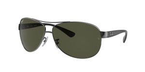 RAY BAN RB3386 004 9A Gunmetal Green Polarized Mens 63 mm Sunglasses