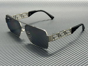 VERSACE VE2290 10016G Silver Grey Mirror Silver Men's 61 mm Sunglasses
