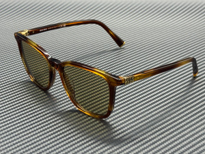 MIU MIU MU B03S 26E10R Striped Tobacco Yellow Women's 53 mm Sunglasses