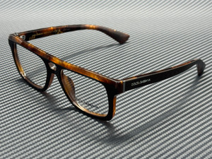 DOLCE & GABBANA DG3431 3456 Brown Gold Men's 56 mm Eyeglasses