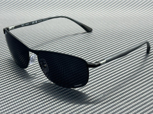 RAY BAN RB3671CH 186 K8 Black Dark Grey Polarized Unisex 60 mm Sunglasses