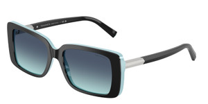 TIFFANY TF4249 80559S Black on Tiffany Gradient Blue Women's 55 mm Sunglasses