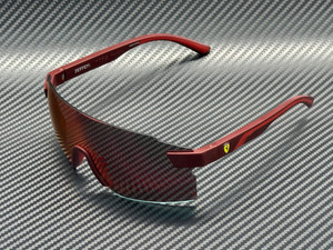 FERRARI FZ6024U 530 M5 Red Bordeaux Red Mirror Men's 65 mm Sunglasses