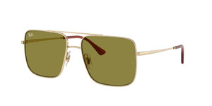 RAY BAN RB3758 9213 2 Pale Gold Green Unisex 54 mm Sunglasses