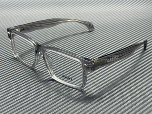 VERSACE VE3391U 593 Grey Transparent Ruthenium Men's 56 mm Eyeglasses