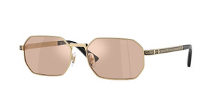 VERSACE VE2297 1252 5 Pale Gold Pink Mirror Silver Men's 54 mm Sunglasses