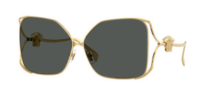 VERSACE VE2288 100287 Gold Dark Grey Women's 62 mm Sunglasses