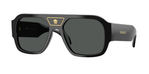 VERSACE VE4508U GB1 87 Black Dark Grey Men's 56 mm Sunglasses