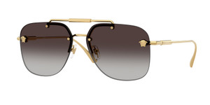 VERSACE VE2296 100284 Gold Grey Gradient Women's 60 mm Sunglasses