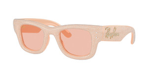 RAY BAN RB4940BP 688984 Solid Nude Dark Pink Wayfarer Puffer Unisex 47 mm Sunglasses