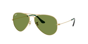 RAY BAN RB3025 001 4E Arista Gold Green 62 mm Unisex Sunglasses