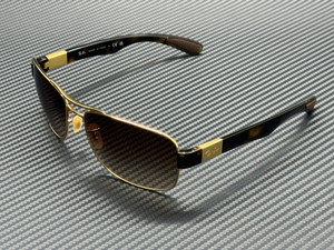 RAY BAN RB3522 001 13 Arista Gold Brown Gradient Men's 64 mm Sunglasses