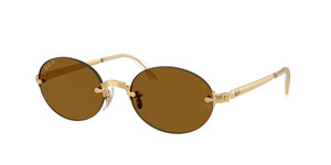 RAY BAN RB3929 001 83 Arista Gold Dark Brown Polarized 54 mm Unisex Sunglasses