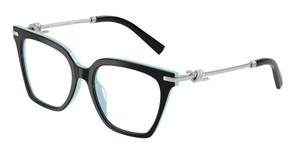 TIFFANY TF2284B 8055 Black on Blue Silver Women's 53 mm Eyeglasses