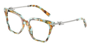 TIFFANY TF2284B 8441 Tiffany Havana Silver Women's 53 mm Eyeglasses