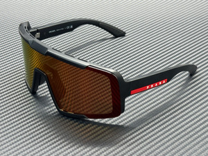 PRADA LINEA ROSSA PS B07S 1BO70U Matte Black Brown Mirror Tangerine Men's 70 mm Sunglasses