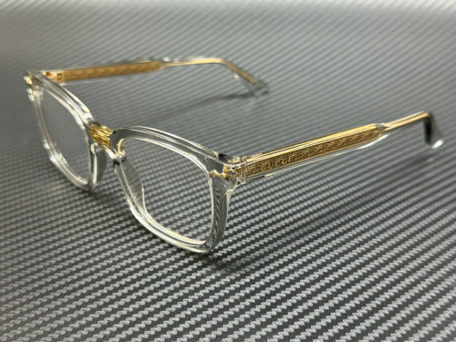 GUCCI GG0184O 005 Grey Transparent Unisex Authentic Eyeglasses 50 mm