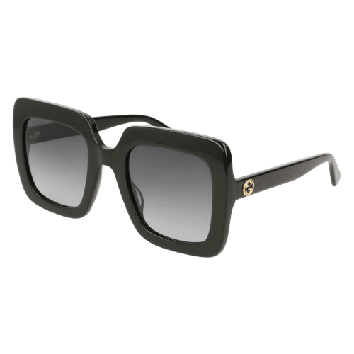 GUCCI GG0328S 001 Rectangular Square Black Grey Gradient Women's Sunglasses 53mm