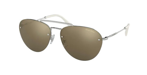 MIU MIU SMU 54U 1BC-1C0 Silver Pilot Women's 59 mm Sunglasses