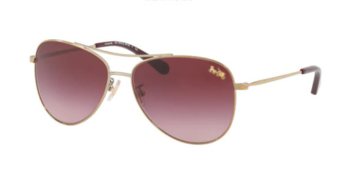 COACH HC7079 93228H Light Gold Pilot Women's 58 mm Sunglasses