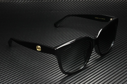  Gucci Women's Rectangular Sunglasses, Shiny Black, One Size :  Clothing, Shoes & Jewelry