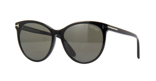 TOM FORD FT0787 01D Maxim Black Grey Polarized Round Square Women's 59 mm Sungla