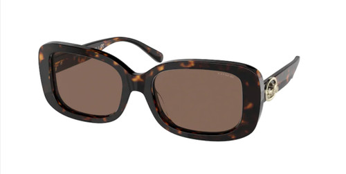COACH HC8330 512073 Dark Tortoise Rectangle Square Women's 54 mm Sunglasses