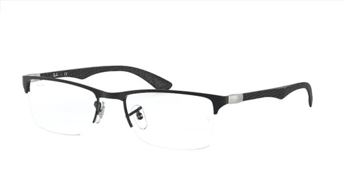 RAY BAN RX8413 2503 Black Rectangle 54 mm Unisex Eyeglasses