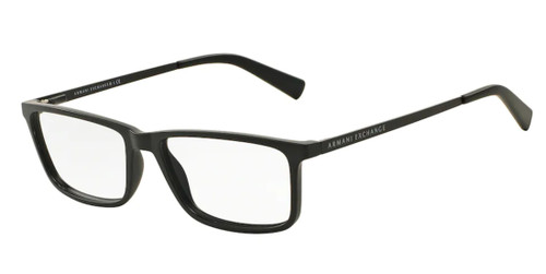 ARMANI EXCHANGE AX3027F 8078 Black Rectangle 55 mm Men's Eyeglasses