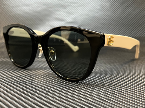 GUCCI GG1002SK 004 Black Round 56 mm Women's Sunglasses
