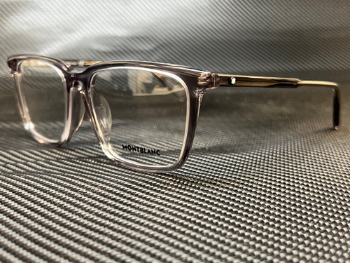 MONT BLANC MB0011OA 004 Grey Transparent Men's Eyeglasses 54mm