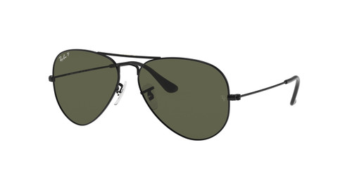 RAY BAN RB3025 002 58 Black Unisex 55 mm Polarized Sunglasses