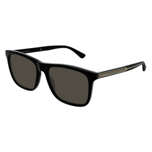 GUCCI GG0381SN 007 Black Squared 57 mm Men's Polarized Sunglasses