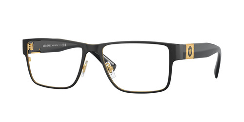 VERSACE VE1274 1436 Matte Black Rectangle Men's 55 mm Eyeglasses