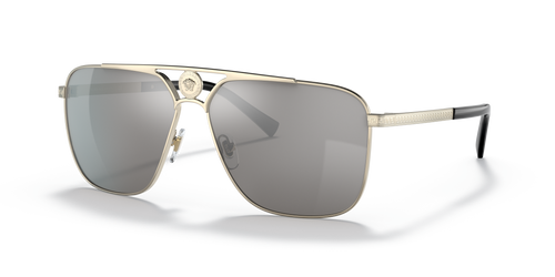 VERSACE VE2238 12526G Pale Gold Rectangle 61 mm Men's Sunglasses