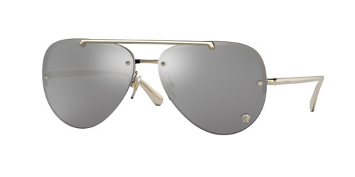 VERSACE VE2231 12526G Pale Gold Pilot Women's 60 mm Sunglasses