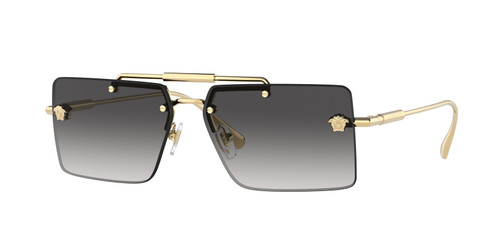 VERSACE VE2245 10028G Gold Rectangle 60 mm Women's Sunglasses