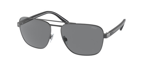 POLO RALPH LAUREN PH3138 915787 Semishiny Dark Gunmetal Pilot 59 mm Men's Sungla