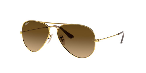 RAY BAN RB3025 001 M2 Gold Aviator 58 mm Unisex Polarized Sunglasses