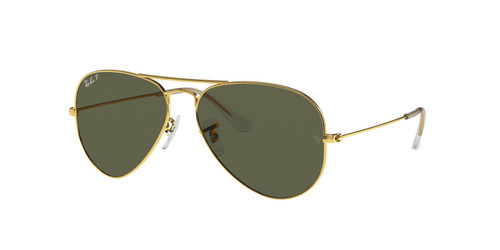 RAY BAN RB3025 001 58 Gold Aviator 62 mm Unisex Sunglasses