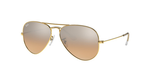RAY BAN RB3025 001 3E Gold Aviator 55 mm Unisex Sunglasses