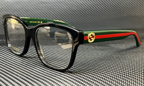 GUCCI GG0038ON 011 Black Green / Red Women's 54 mm Eyeglasses
