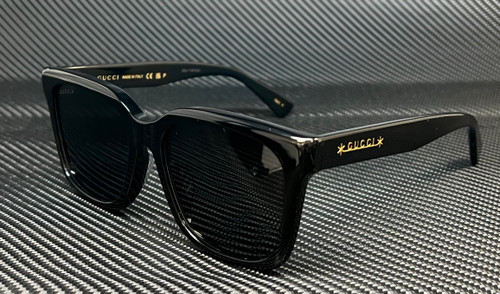 GUCCI GG1175SK 001 Black Grey Unisex 56 mm Large Sunglasses