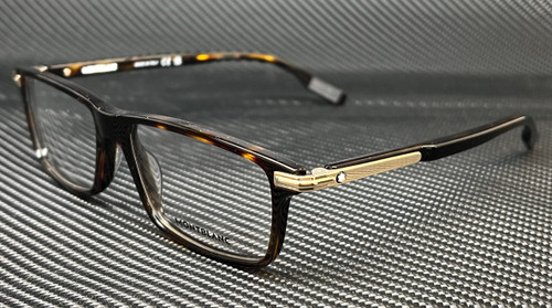 MONT BLANC MB0217O 002 Brown Havana Men's Large 55 mm Eyeglasses