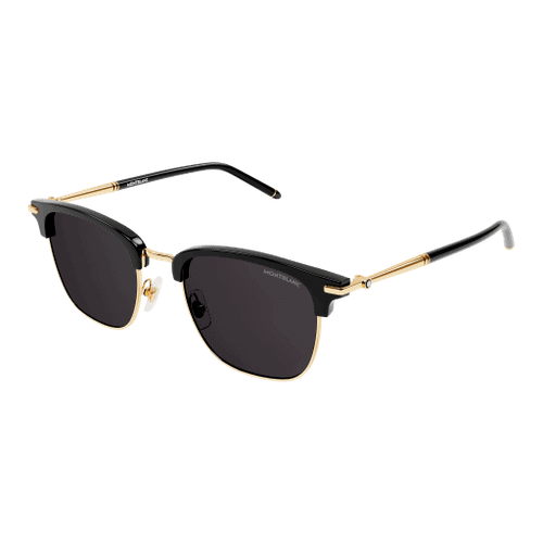 MONT BLANC MB0242S 005 Black Grey Men's Extra Large 55 mm Sunglasses
