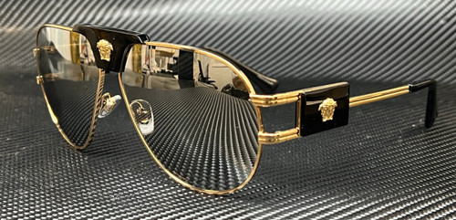 VERSACE VE2252 10026G Gold Grey Mirror Men's 63 mm Sunglasses VERSACE VE2252 10026G Gold Grey Mirror Men's 63 mm Sunglasses